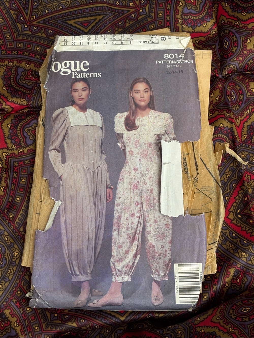 Women's Jumpsuit Pattern in Lavender and Floral
